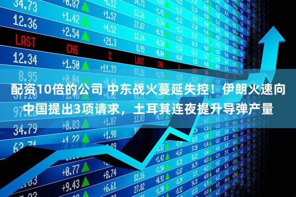配资10倍的公司 中东战火蔓延失控！伊朗火速向中国提出3项请求，土耳其连夜提升导弹产量